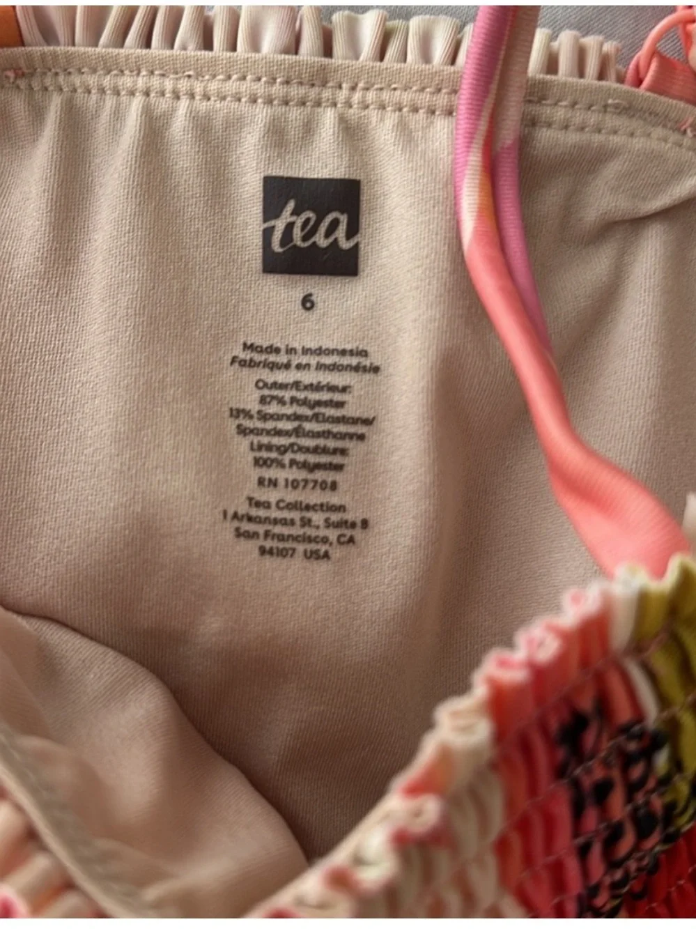 Tea Collection Smocked Swimsuit - Picture 3 of 3